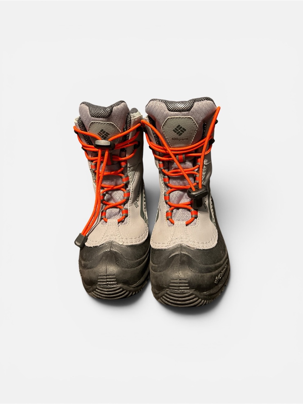 Columbia Kids Gray and Orange Lace-Up Waterproof Snow or Hiking Boots size 1